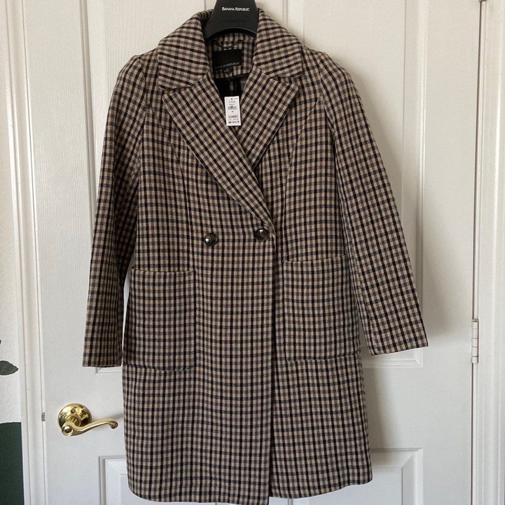 Banana Republic - Plaid Wool Coat